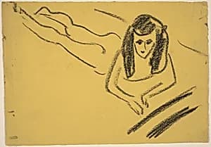 Fränzi Reclining by Ernst Ludwig Kirchner