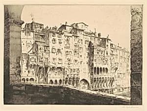 From the Ponte Vecchio, Florence by John Taylor Arms