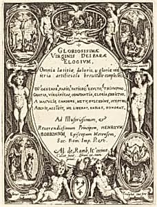 Frontispiece for "Gloriosissimae" by Jacques Callot