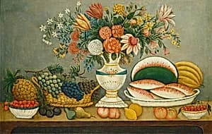 Fruit and Flowers by American 19th Century