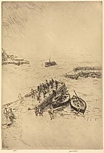 Gale at Port Erroll by James McBey