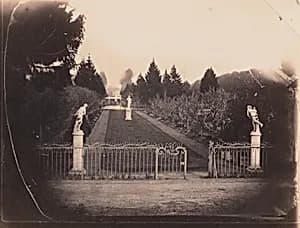 Garden Scene with Statuary by Paul Thivier