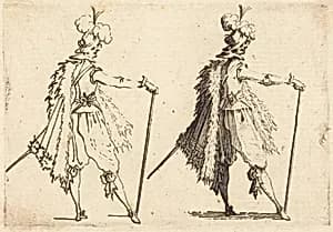 Gentleman with Cane by Jacques Callot