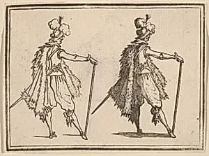 Gentleman with Cane by Edouard Eckman after Jacques Callot