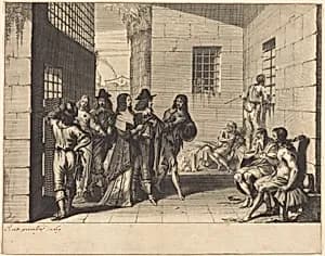 Gentry Visiting a Prison by Abraham Bosse