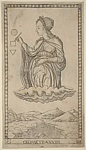 Geometria (Geometry) by Master of the E-Series Tarocchi