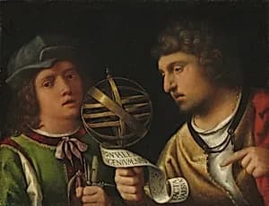 Giovanni Borgherini and His Tutor by Attributed to Giorgione