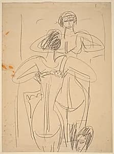Girl Before a Mirror by Ernst Ludwig Kirchner