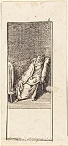 Girl Sleeping on Settee by Daniel Nikolaus Chodowiecki