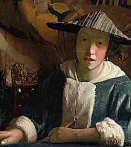 Girl with a Flute by Studio of Johannes Vermeer