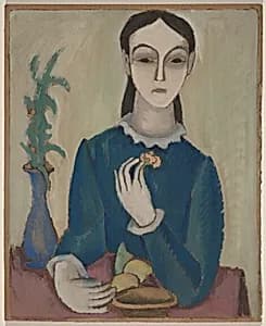 Girl with Flowers by Max Weber
