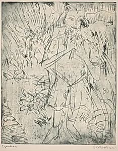 Girl with Flowers by Ernst Ludwig Kirchner