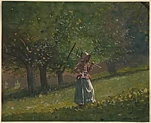 Girl with Hay Rake by Winslow Homer