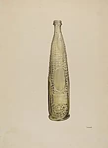 Glass Bitters Bottle by G.A. Spangenberg