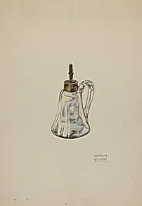 Glass Camphene Lamp by Harry Grossen