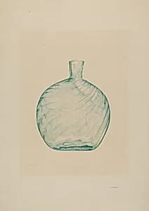 Glass Pocket Flask by G.A. Spangenberg