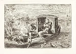 Going Down Stream (Avallant) by Charles-François Daubigny