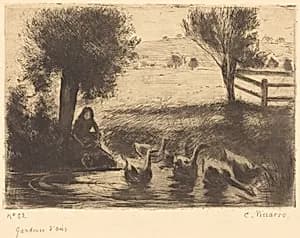 Goose Girl (Gardeuse d'oies) by Camille Pissarro