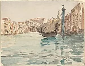 Grand Canal, Rialto, Venice by James McBey