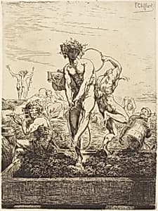 Grape Harvest by François-Nicolas Chifflart