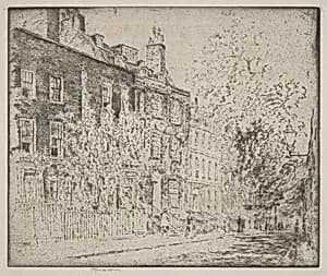 Great College Street, Westminster by Joseph Pennell