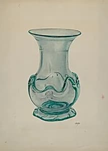 Green Glass Vase by Beverly Chichester