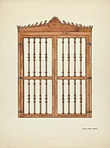 Grille Doors of Wood by Harry Mann Waddell