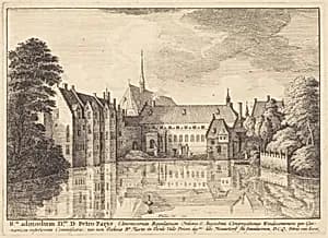 Groenendael Abbey by Wenceslaus Hollar