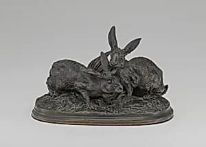 Group of Rabbits by Pierre-Jules Mêne