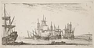 Group of Ships by Stefano Della Bella