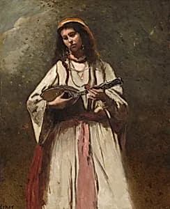 Gypsy Woman with Mandolin