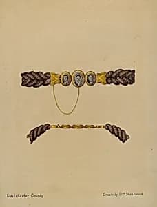 Hair Brooch and Bracelet by William P. Shearwood
