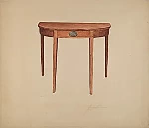 Half-round Table by Georgine E. Mason