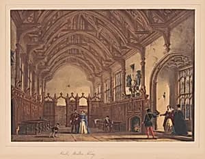 Hall, Milton Abbey by Joseph Nash