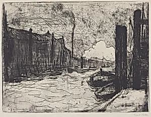 Hamburg Harbor (Hamburg, Freihafen) by Emil Nolde
