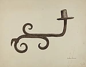 Hand Wrought Iron Candlestick by Gordena Jackson