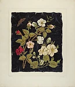 Handmade Flowers on Black by Frank J. Mace