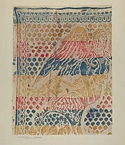Handwoven Table Cover by Alfred Walbeck and Maud M. Holme
