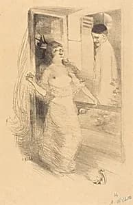 Hanging Clown (Pierrôt pendu) by Adolphe Léon Willette