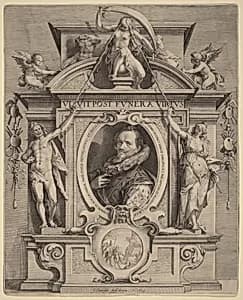 Hans van Aachen by Jan Pietersz Saenredam after Pieter Isaacz
