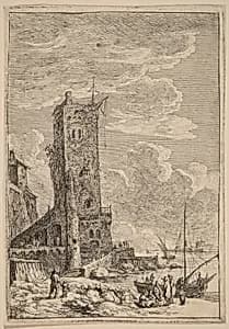 Harbor at Livorno by Franz Edmund Weirotter
