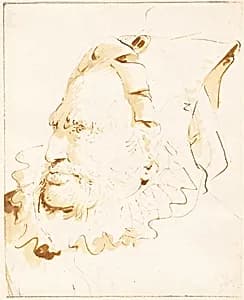 Head of a Magician by Giovanni Battista Tiepolo