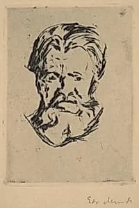 Head of a Man by Edvard Munch
