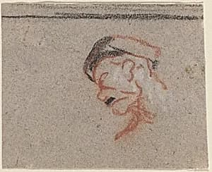 Head of a Man by Honoré Daumier