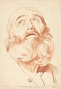 Head of a Man by Gilles Demarteau, the Elder after Edme Bouchardon