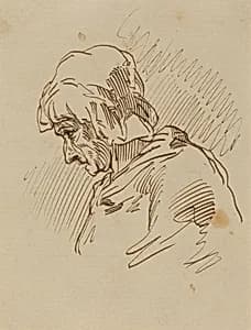 Head of a Woman by Paul Gavarni