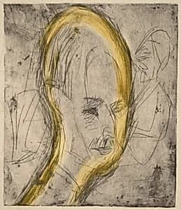 Head of Dr. Bauer by Ernst Ludwig Kirchner