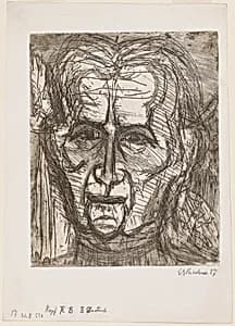 Head of Frau Bauer by Ernst Ludwig Kirchner