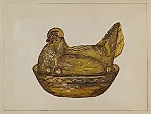 Hen on Dish by Katherine Hastings