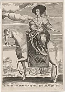Henrietta Maria on Horseback by Pierre Daret de Cazeneuve (publisher)